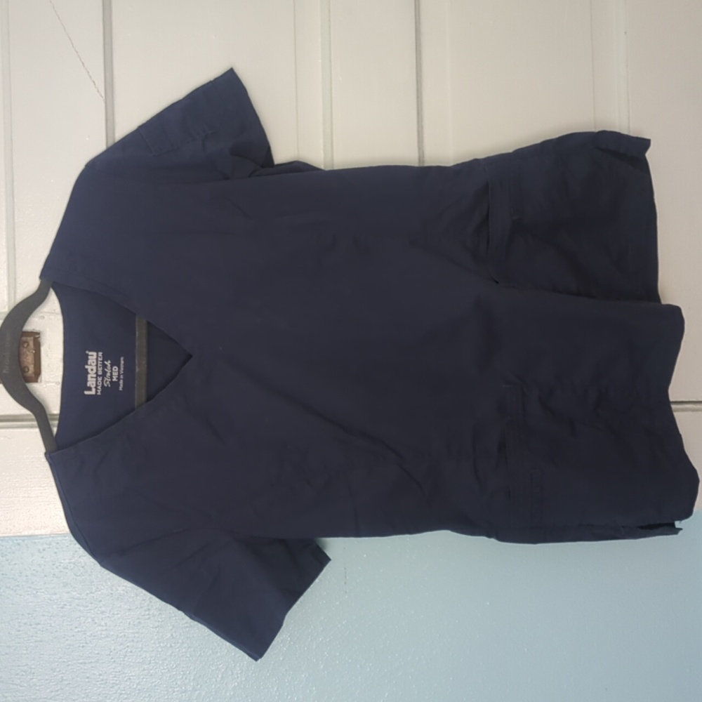 Landau Stretch Navy Scrub Set